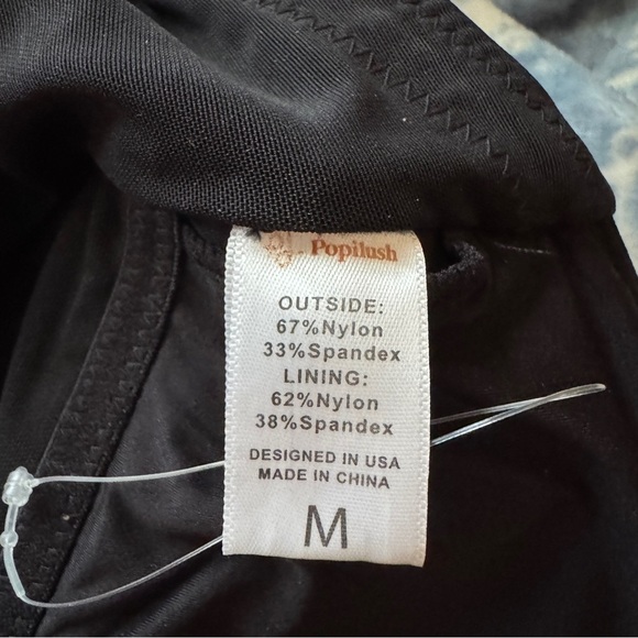 Popilush Black Halter Jumpsuit Medium - Picture 6 of 9